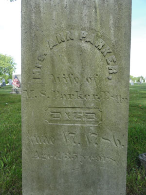 ann parker oldest grave 1786